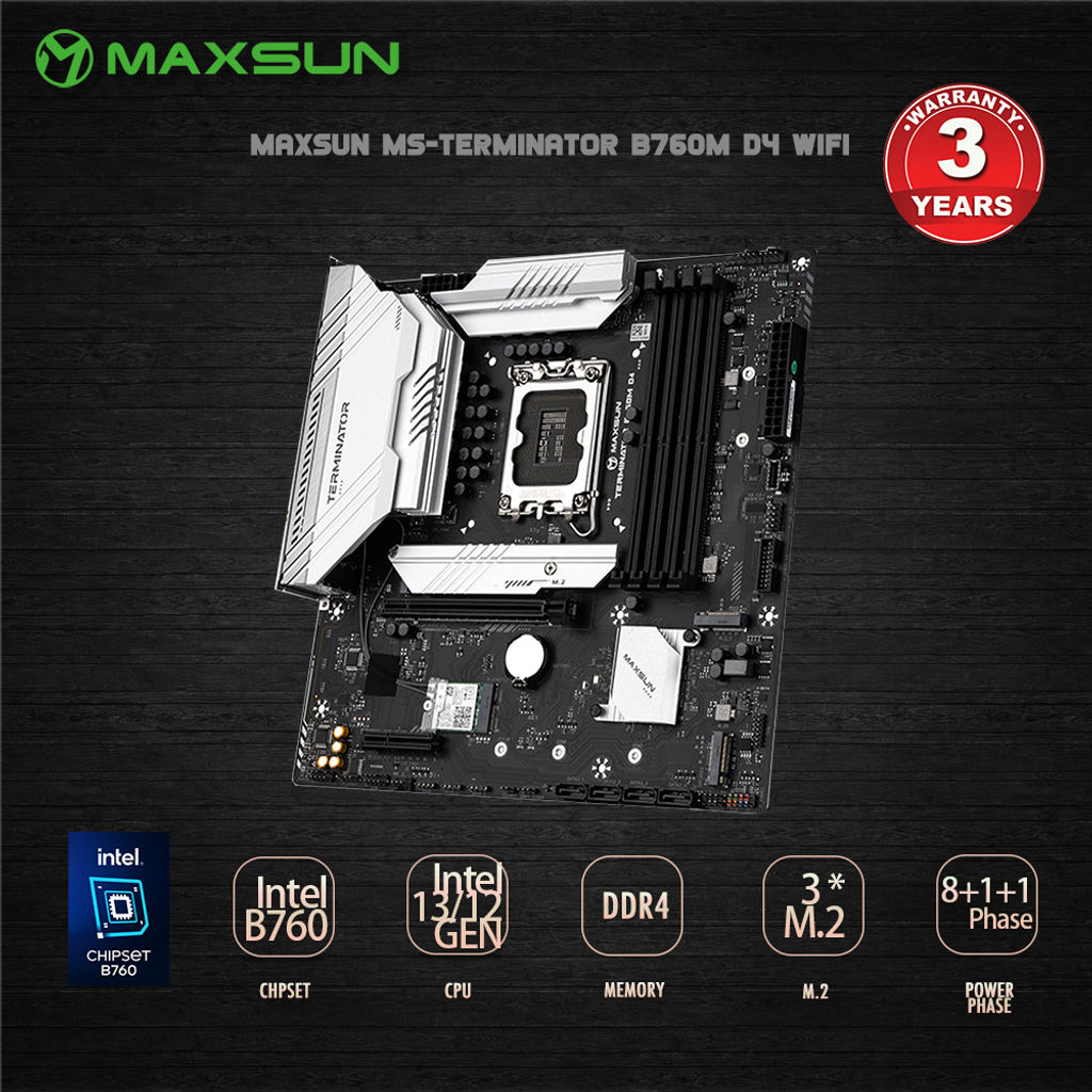 Maxsun-TERMINATOR-B760M-D4-Wi-Fi-Motherboard