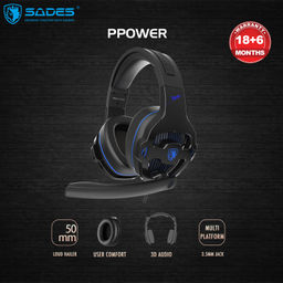 Sades Ppower Multi-Platform Gaming Headset (Black)