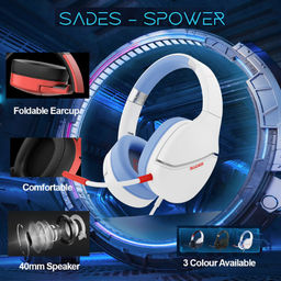 Sades SPower Multi-Platform Gaming Headset (White)