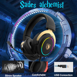 Sades Alchemist Virtual 7.1 Surround Sound USB Gaming Headset