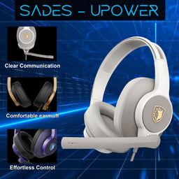Sades Upower Gaming Headset (Grey)