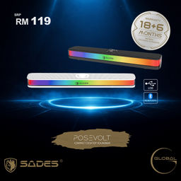 Sades Posevolt Soundbar (Black)(SD-POSEVOLT-B)