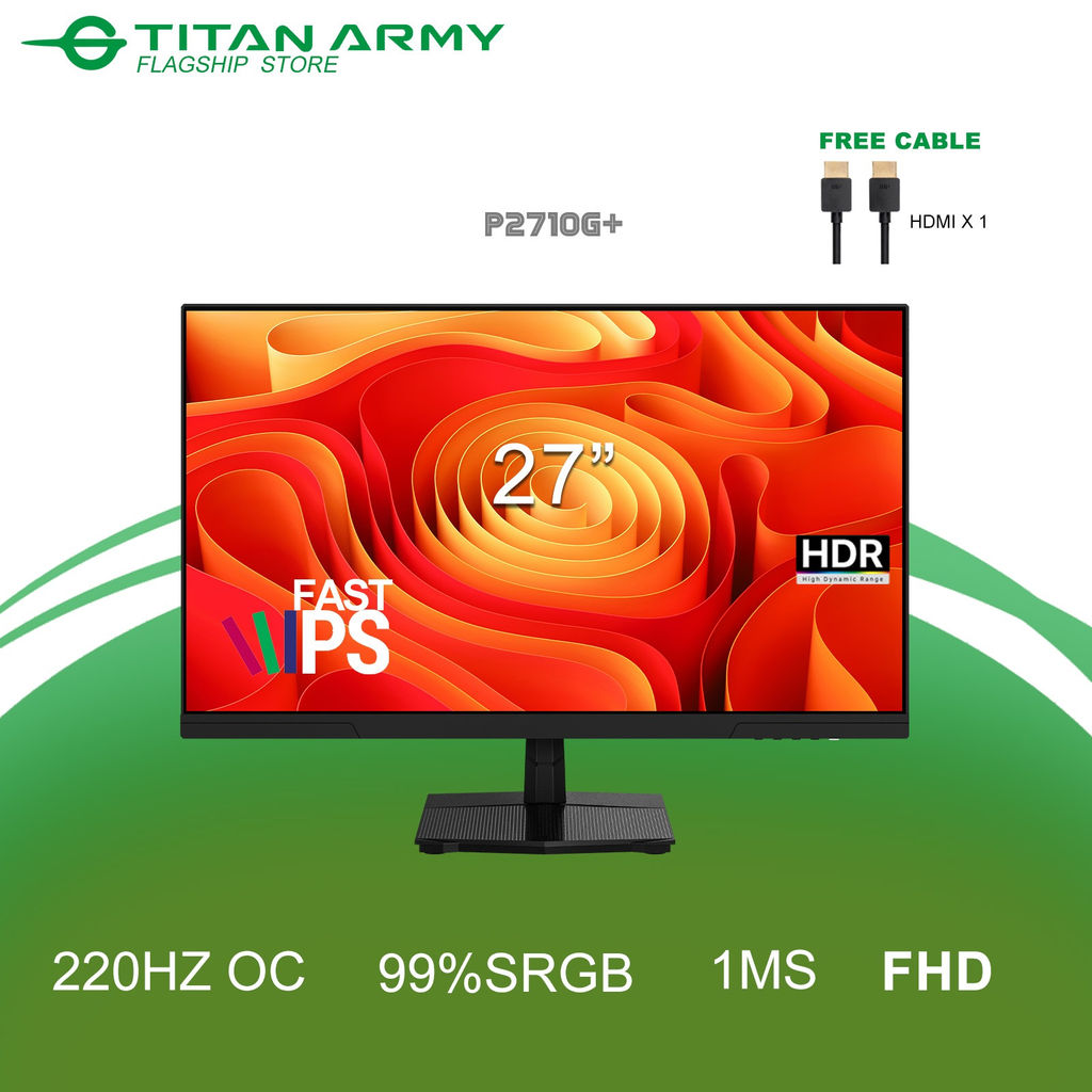 Titan Army 27 inch Fast IPS 200Hz OC 220Hz 1ms HDR Gaming Monitor (TA-P2710G+)