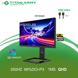 Titan Army 24.5 inch QD-MiniLED QHD 2K OC 250Hz 1ms Fast IPS HDR1000 Rotatable Gaming Monitor (TA-P245MS PRO VERSION)